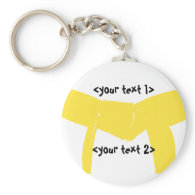 Martial Arts Yellow Belt Keychain