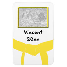 Martial Arts Yellow Belt Photo Magnet