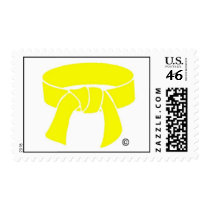 Martial Arts Yellow Belt Postage Stamps
