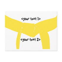 Martial Arts Yellow Belt postcards