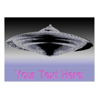 Martian Construction Contract-4890 Flying Saucer Business Card Template