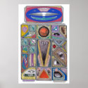 Martian Money Robot Currency Shield posters