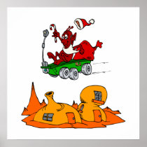 Martian Santa rover Posters