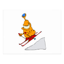 Martian Skier Post Cards