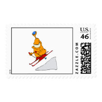 Martian Skier Stamp