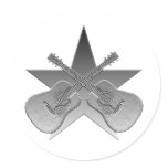 Martin D28 Metallic Star Round Sticker