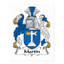 Martin Family Crest Post Cards