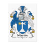 Martin Family Crest Post Cards