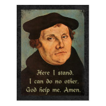 Martin Luther - Here I Stand Quotation Postcards