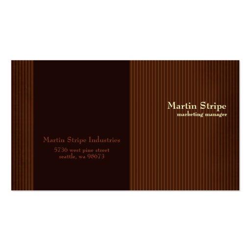 Martin Stripe Business Cards (front side)