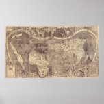 Martin Waldseemuller’s 1507 Vintage World Map Poster