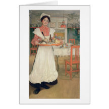 Martina Carrying Breakfast on a Tray, 1904 Greeting Cards