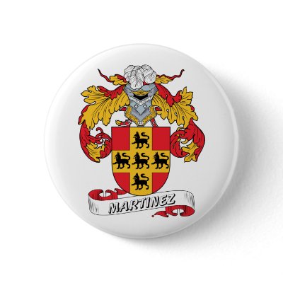 Martinez Family Crest Pins by coatsofarms