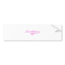 Martinez Last Name Classic Style Bumper Sticker