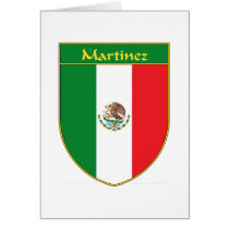Martinez Mexico Flag Shield Greeting Card