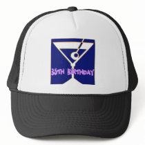 Martini 35th Birthday Gifts Mesh Hats