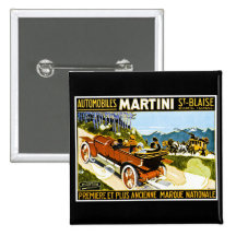 Martini Automobiles St. Blaise Pinback Buttons