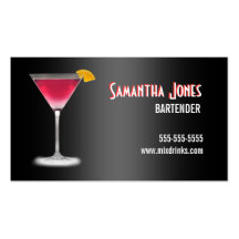 Martini Bartender Business Card
