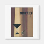 Martini (brown Stripes) Magnet