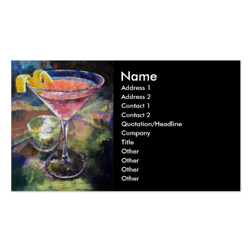 Martini Business Card (front side)