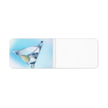 Martini Cocktail Address Labels