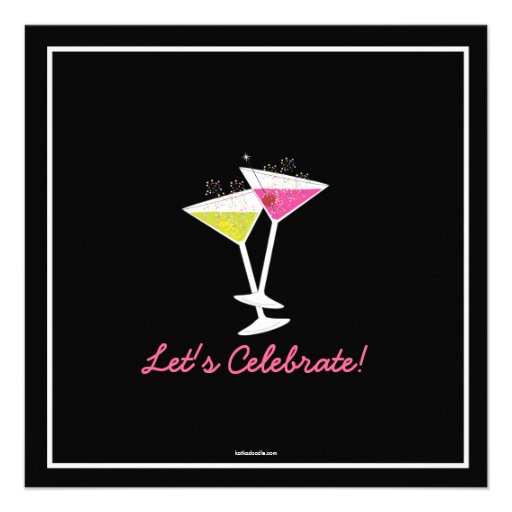 Martini Cocktail Birthday Party Invitation