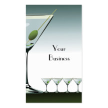 Martini Cocktail Business Card
