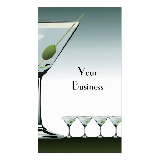 Martini Cocktail Business Card (front side)