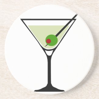 Martini Cocktail Sandstone Coaster coaster