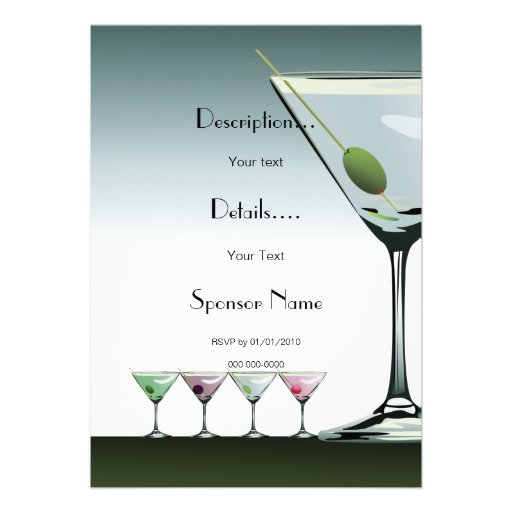 Martini Cocktails Party Invitation