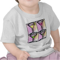 MARTINI COLLAGE pastel print by jill T-shirt