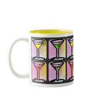 MARTINI COLLAGE PRINT COFFEE MUG