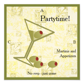 Martini Divorce Party Invitation Martini Divorce Party Invitation