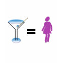 Martini, drunk girl t-shirts