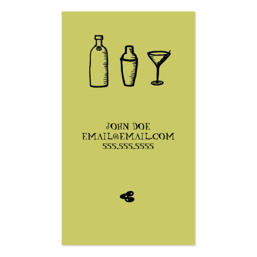 Martini Elements Calling Card Business Card (front side)