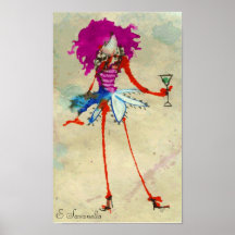 martini girl poster