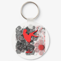 Martini Girl With Background keychains
