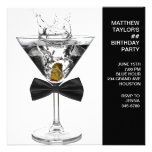 Martini Glass Mans Any Number Birthday Party Personalized Invitation
