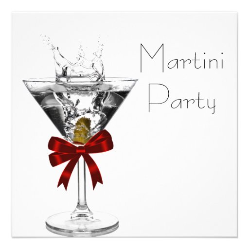 Martini Glass Martini Party Invitations