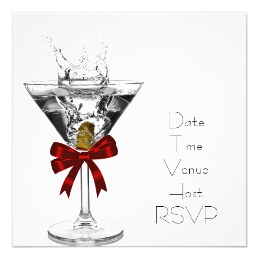 Martini Glass Martini Party Invitations
