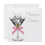 Martini Glass Pink Martini Party Invitations