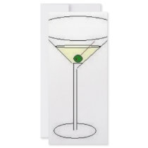 Martini Glass Customized Rack Card