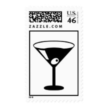 martini glass stamp