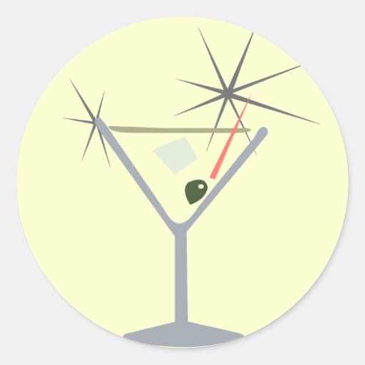 Martini Glass Stickers Zazzle