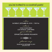 Martini Glasses Cocktail Party Invitation (lime) invitations