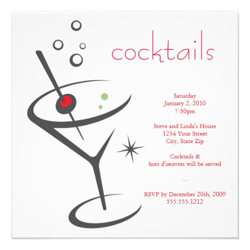 martini invitation