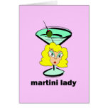 Martini lady greeting card