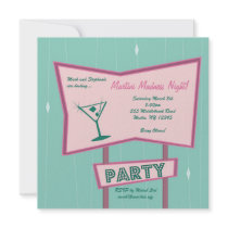 Martini Madness: Party Invitations