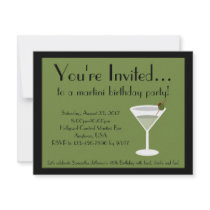 Martini Party Personalized Invite