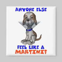 Martini Pup Magnet